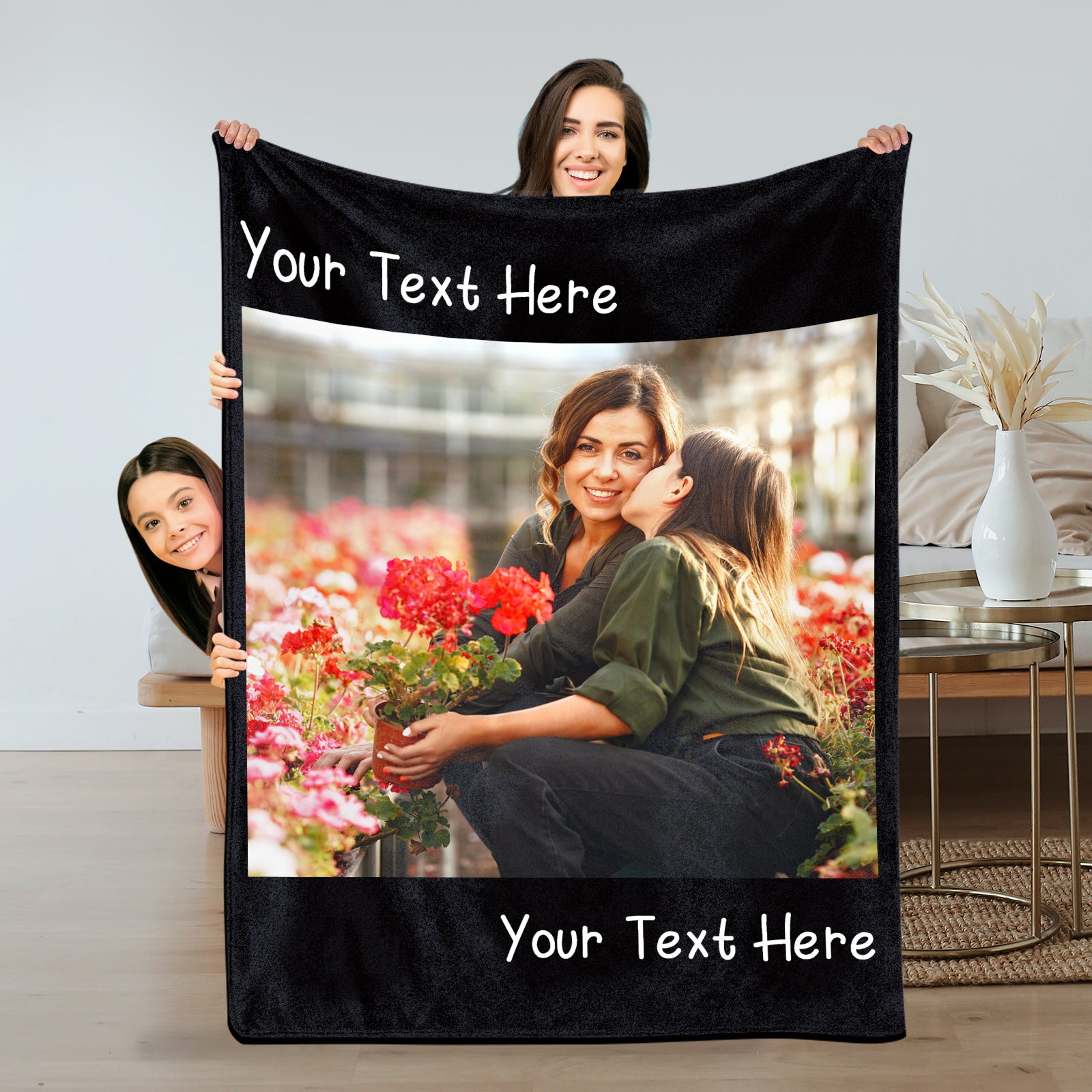 Custom Photo, Gift For Mom, Blanket