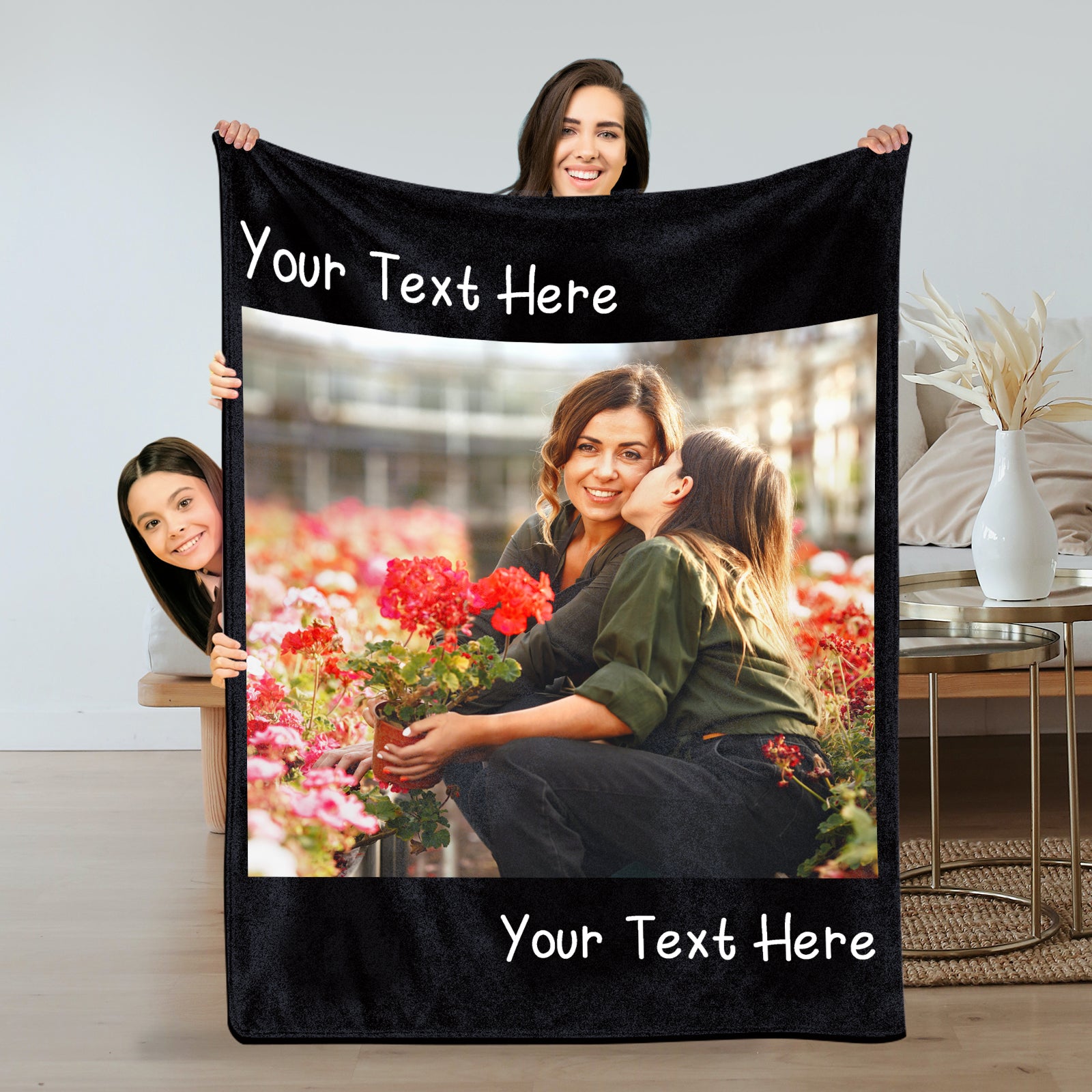 Custom Photo To My Mom Blanket, Mother's Day Gift, Personalized