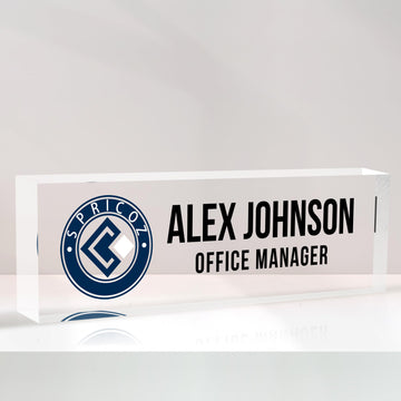 Custom Logo & Name Plate for Desk