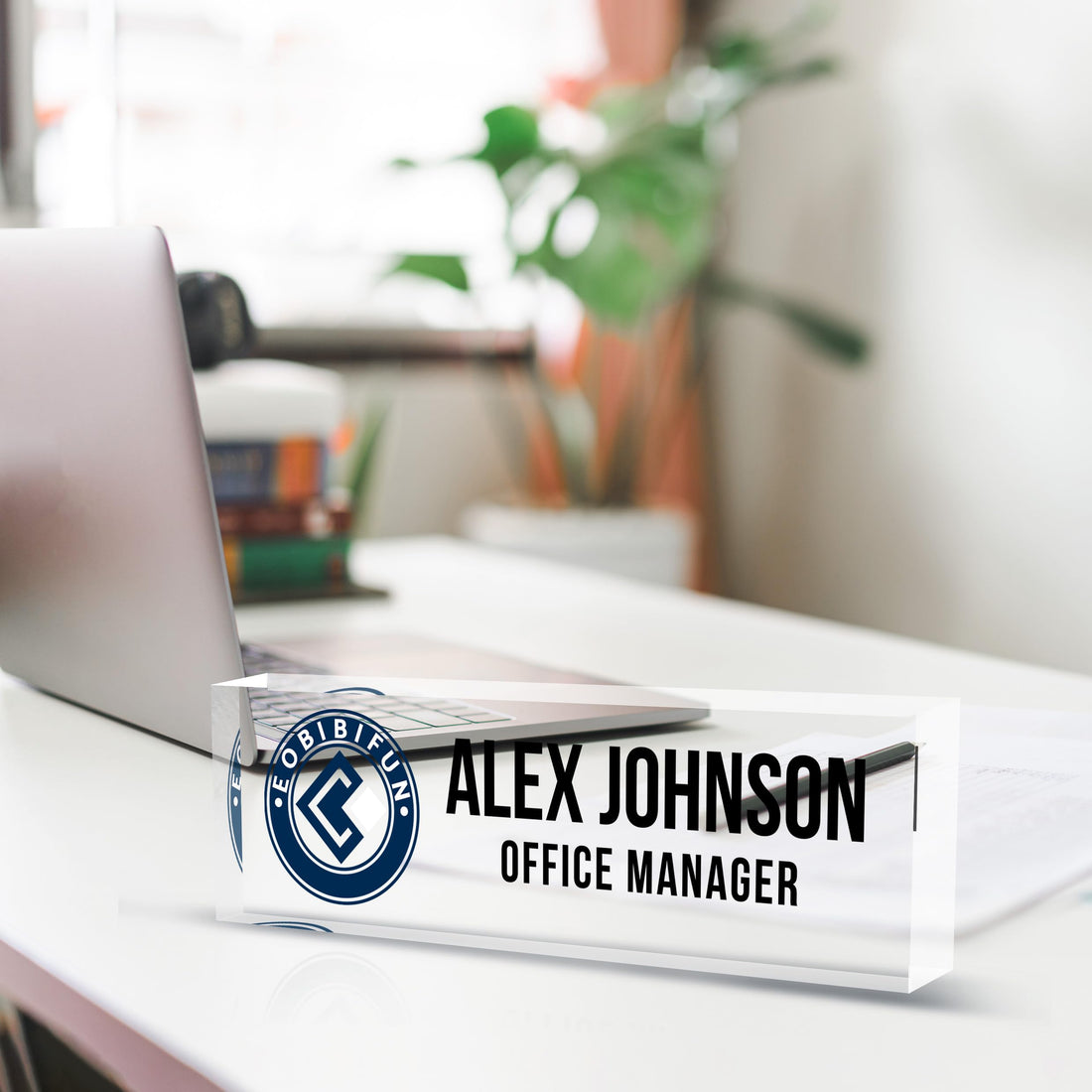 Custom Logo & Name Plate for Desk