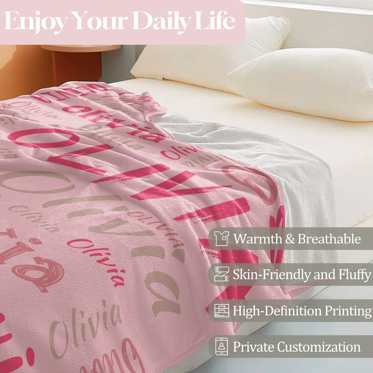 Find Front Names Personalized Blanket Art Front Names for Kids Adults