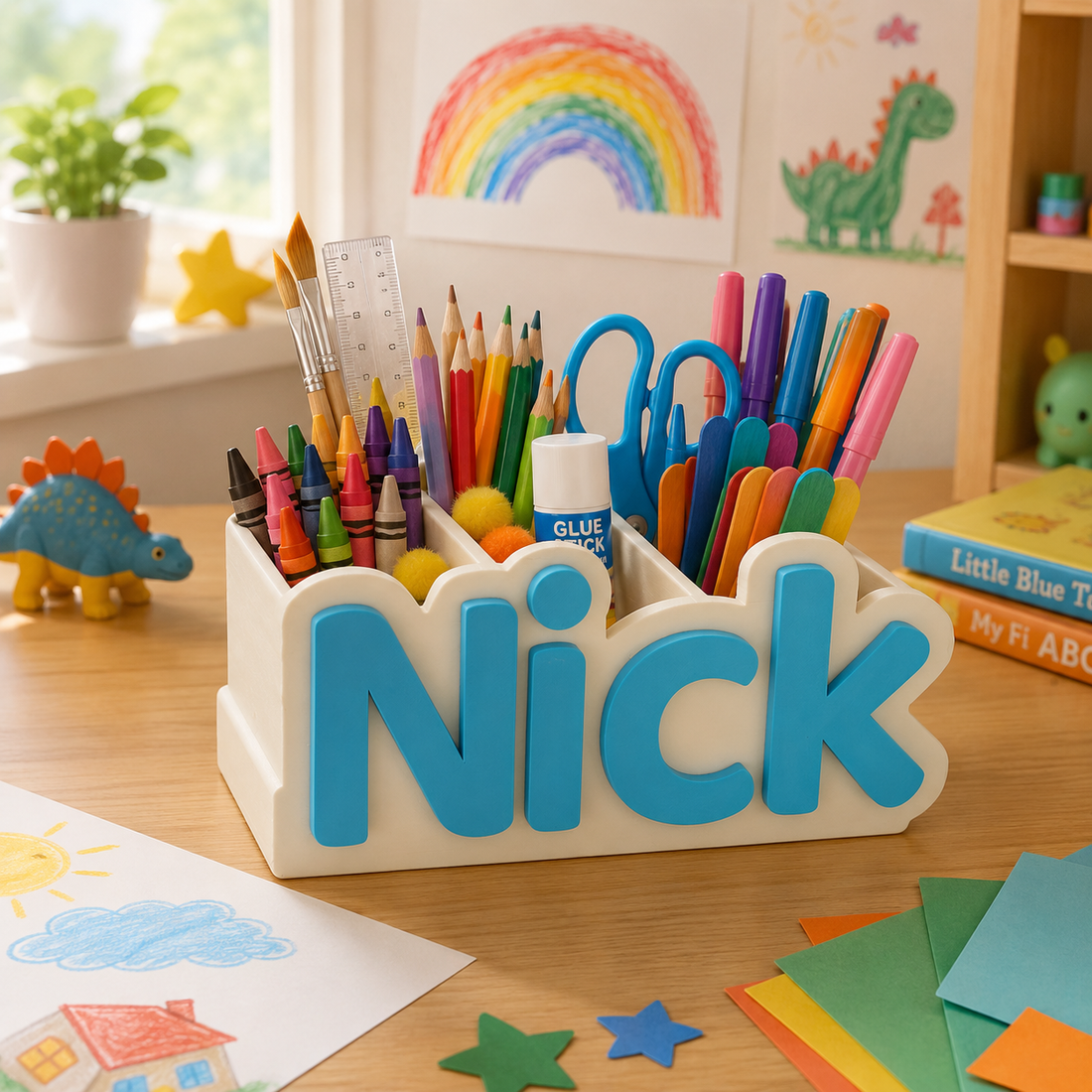 Personalized Name Desk Organizer 3D Printed Pencil Holder