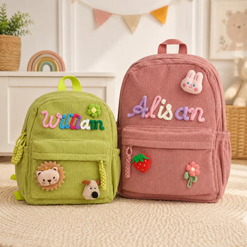 Customizable Corduroy Kids Backpack