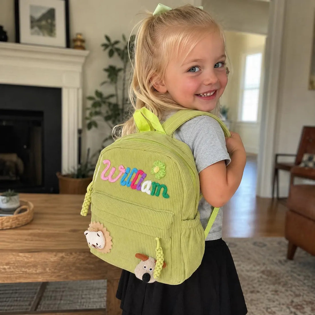 Customizable Corduroy Kids Backpack