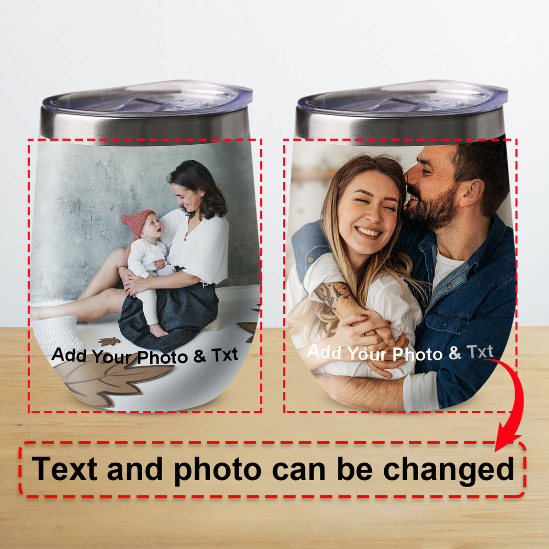 Personalized 12oz Travel Tumbler Customized Gifts for Family and Friends