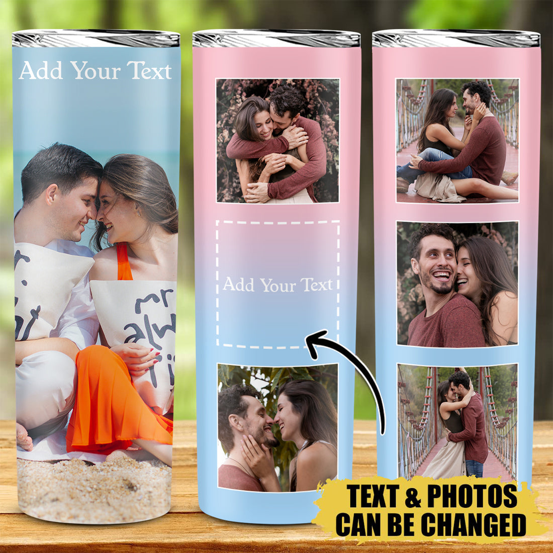 Personalized 20oz Skinny Tumbler Customized Gifts for Family and Friends