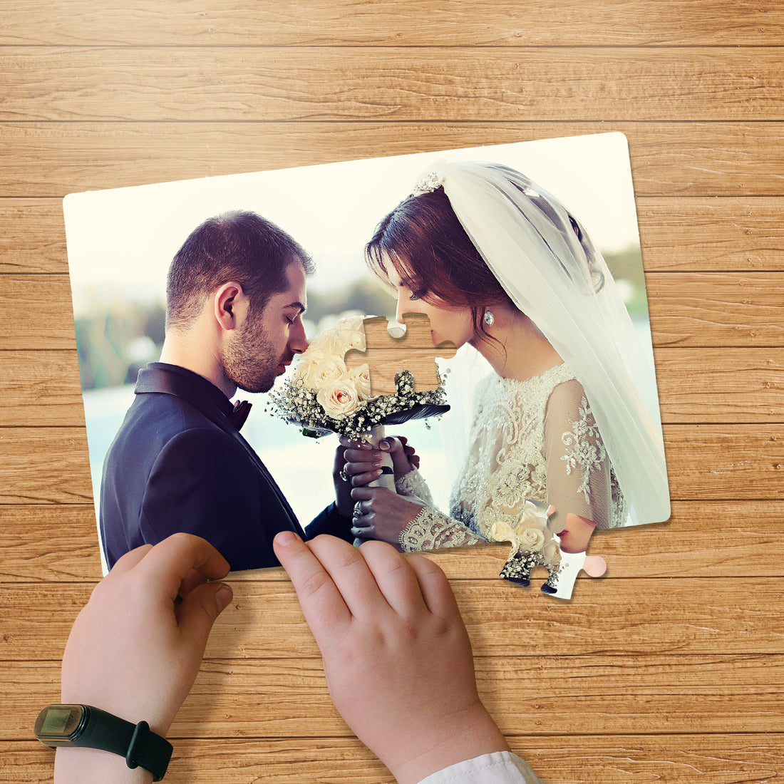 Custom Photo Puzzle Gift for Bride Personalized Picture Puzzle Custom Picture Jigsaw Puzzle Wedding Gift