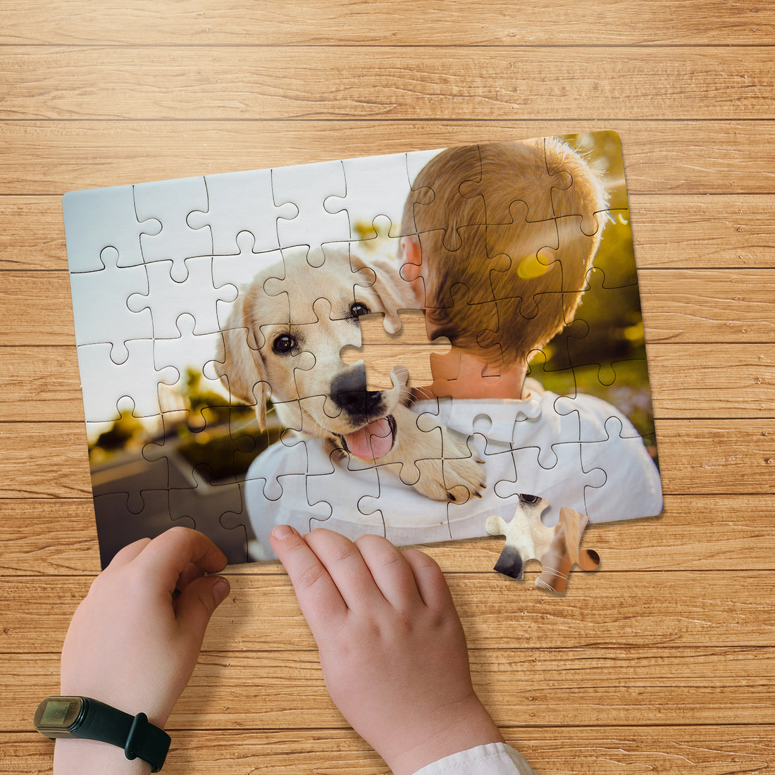 Custom Pet Portrait Puzzle Dog Lover Gift Dog Memorial Gift For Pet Lover Personalized Jigsaw Puzzle