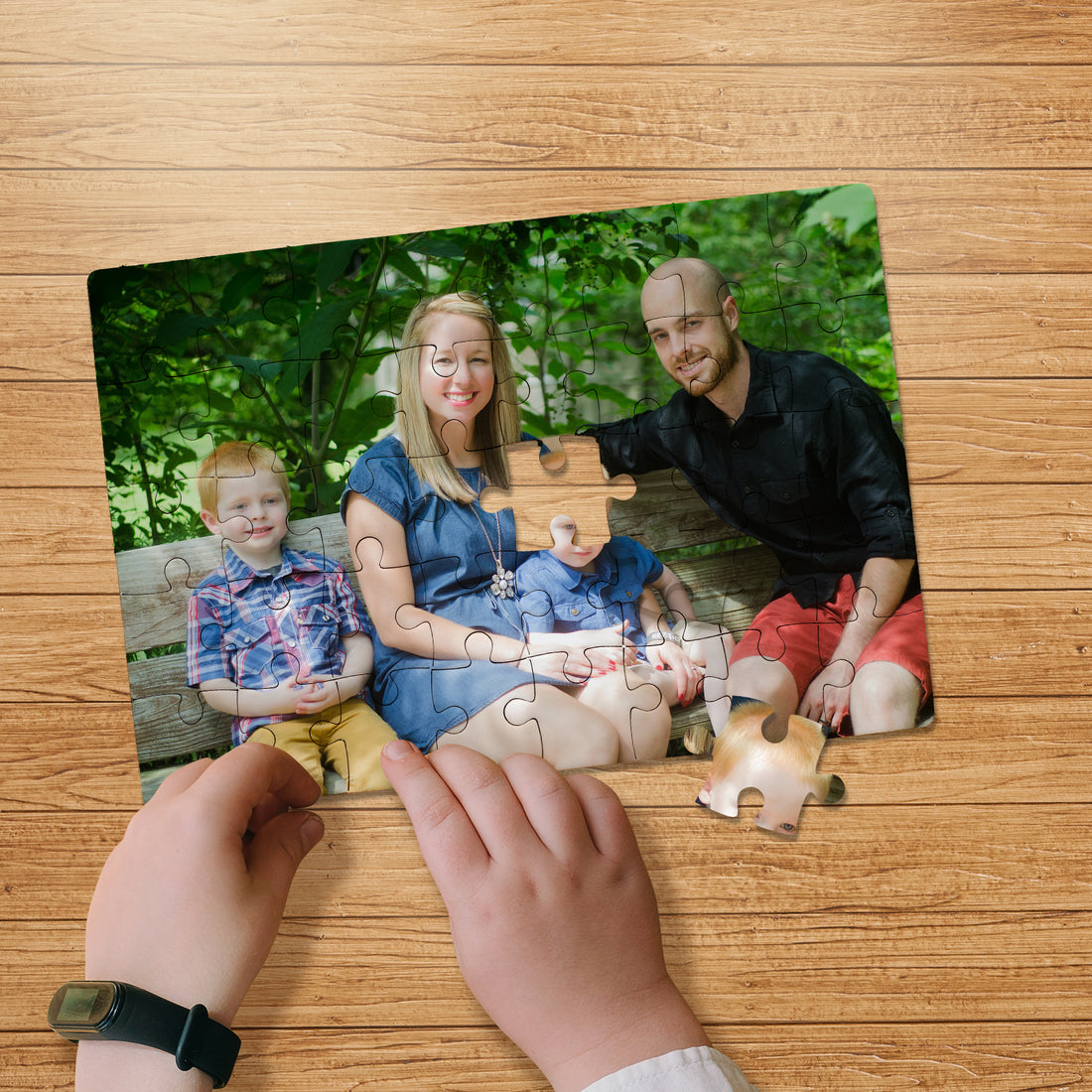 Create your own custom made photo personalized Wooden Jigsaw Puzzle