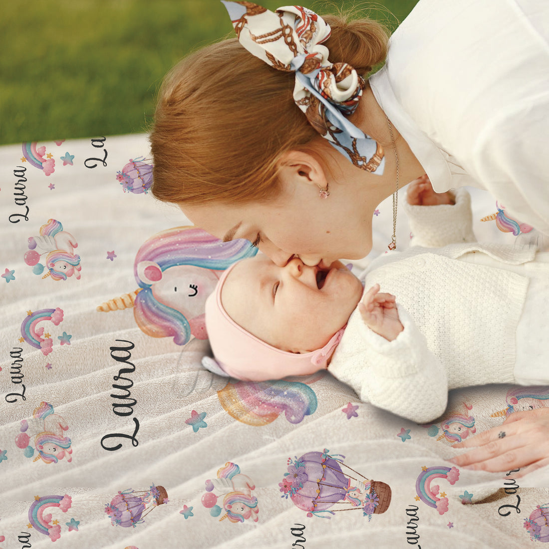 Personalized Baby Name Blanket for Boys Girls Soft Plush Custom Blanket