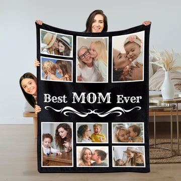 Mom Blanket, Mother's Day Blanket, Custom Photo Blanket, Custom Gift for Mom, Mother's Day Gift