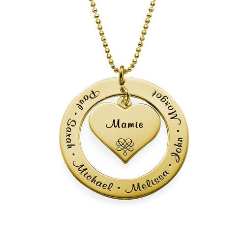 Grandma Mother's Day Heart Necklace Engraved Names